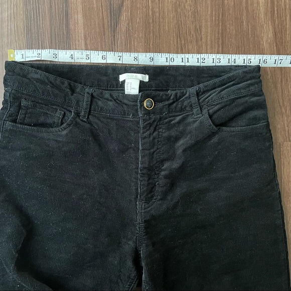 H&M black ankle length corduroy pants Size US12 - Picture 14 of 16